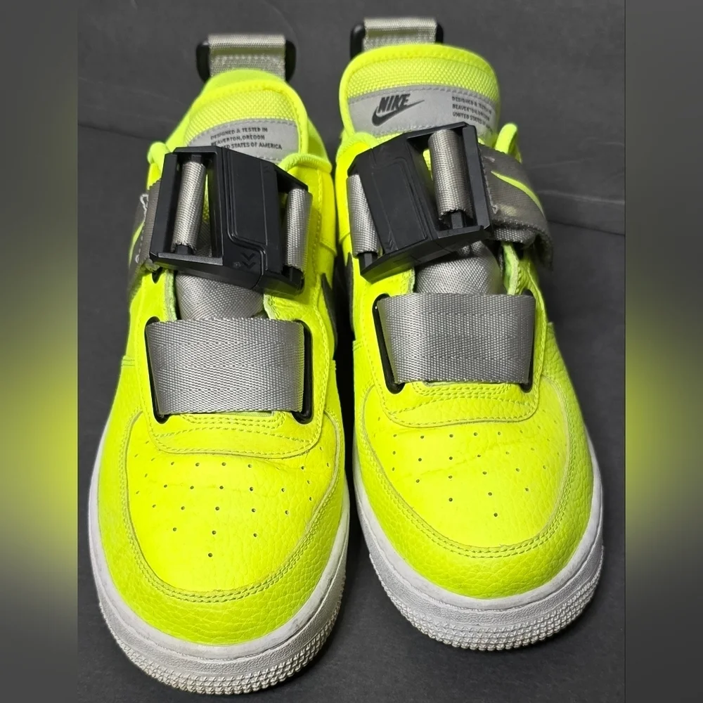 Nike Air Force 1 Low Utility 'Volt' Boys Youth Size 7Y w/Buckle